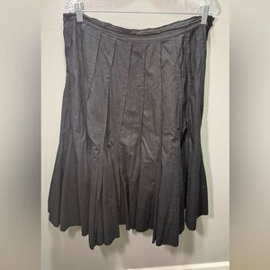Dimri Vintage Women's Black Cotton Pleated Midi Skirt‎ Size XL